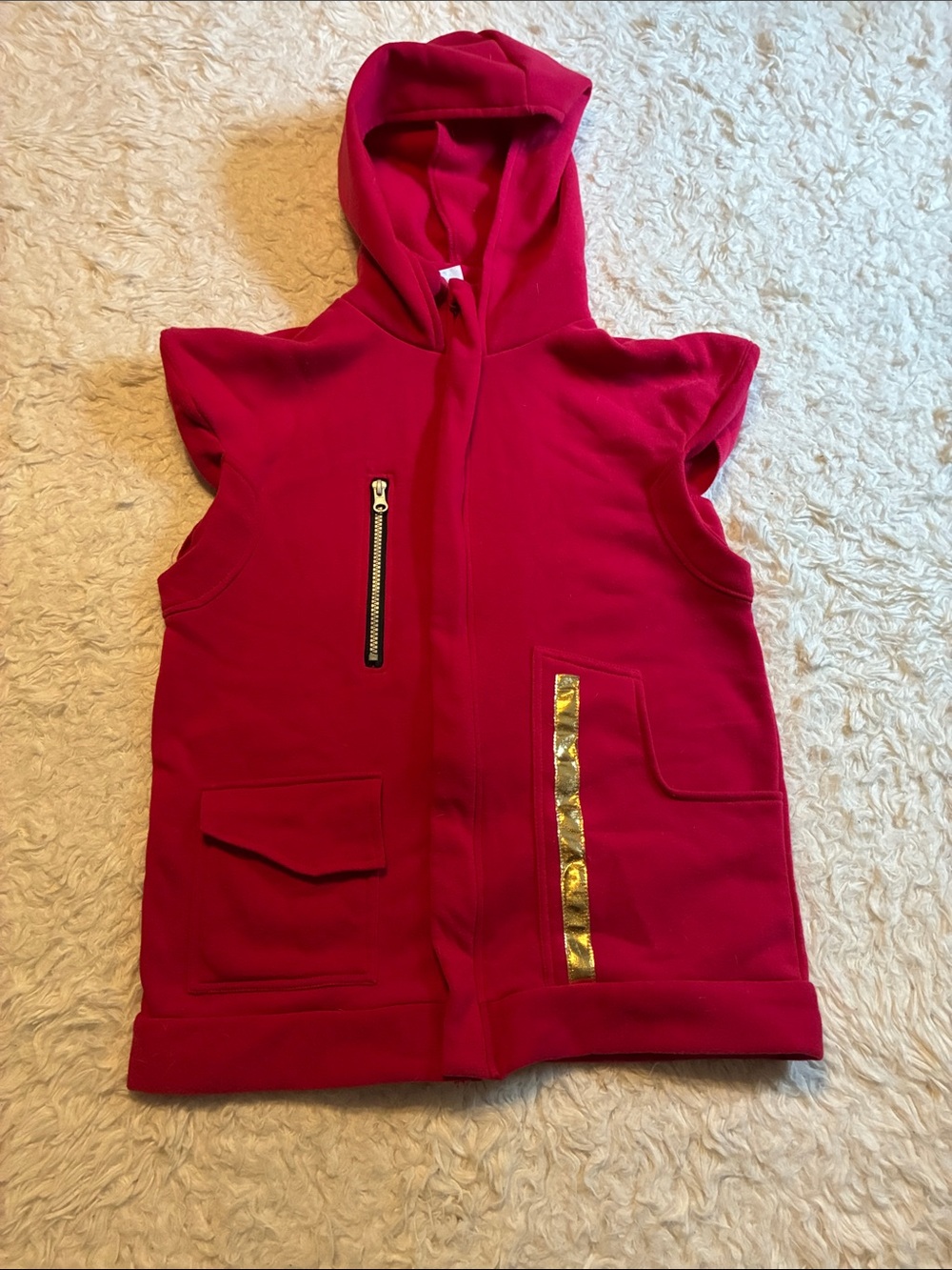 Fortnite Red Hooded Cosplay Small Vest